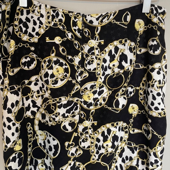 Topshop Leopard Print And Chain Twist Front Mini Skirt size‎ 8 - Picture 7 of 9